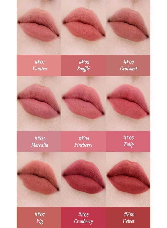 Flower Knows Strawberry Cupid Cake Lip Cream,Long Lasting Purplish Pink Matte Lipstick,Hydrating Lip Stain,Transfer & Smudge-Proof Velvet Liquid Lipstick for Girls&Women,0.17 Fl Oz(V06 Tulip) - Image 3